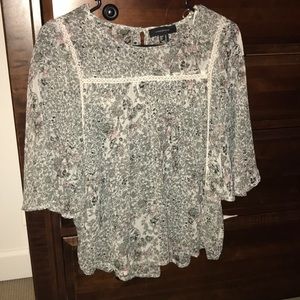 Women’s floral chiffon top